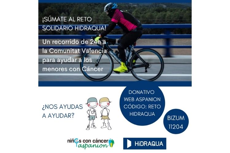 Cartel: La plantilla de Hidraqua lanza un reto saludable y social a favor de Aspanion